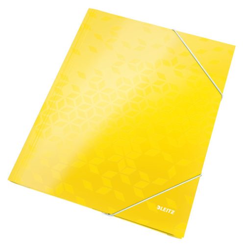 Leitz WOW karton gumis mappa, sárga