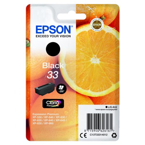 Epson T3331 Tintapatron Black 6,4ml No.33
