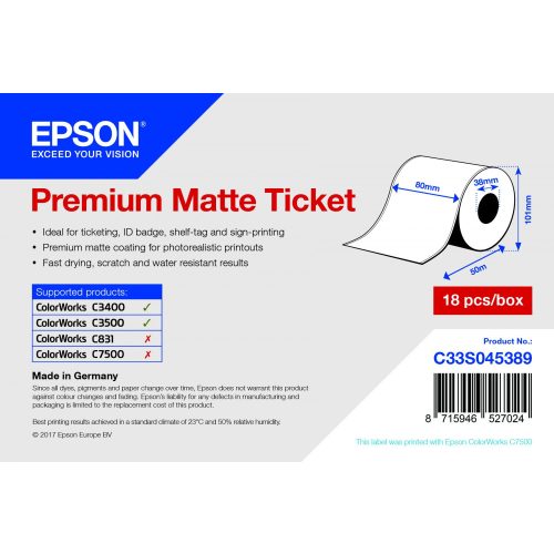 Epson prémium matt inkjet címke 80mm x 50m