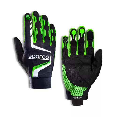 Sparco Hypergrip+ zöld kesztyű (Méret: 9(S))