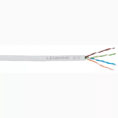 Legrand 032751 Cat.5e U/UTP árnyékolatlan PVC AWG24 Eca szürke 305m kartondoboz réz fali kábel