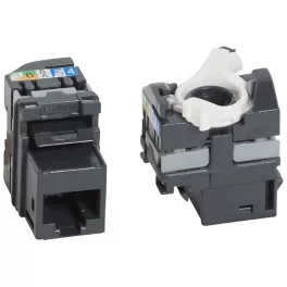  Legrand 033180 Cat.5e UTP RJ45 árnyékolatlan 180fok 100MHz gyorscsatlakozós Keystone jack