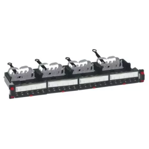 Legrand 033772 19" 1U 24port Cat.6A STP árnyékolt patch panel
