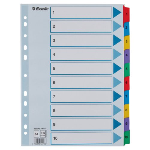 Esselte MYLAR regiszter 1-10, A4