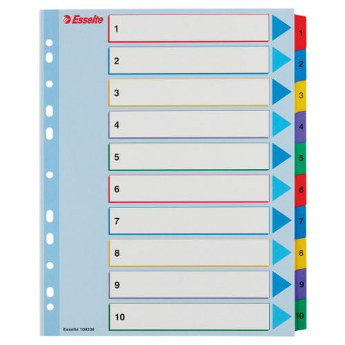 Esselte Újraírható regiszter 1-10, A4