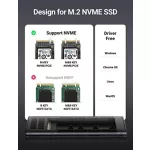 UGREEN USB-C anya - M.2 M-Key 10G külső ház C - C kábel 50 cm CM400