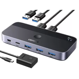   UGREEN USB 3.0 megosztó kapcsoló 2 bemenet / 4 kimenet CM662