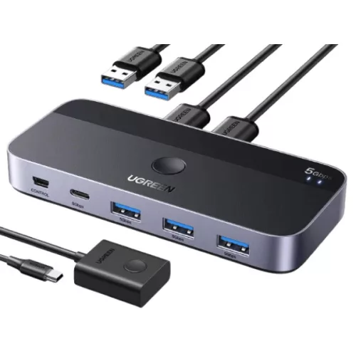 UGREEN USB 3.0 megosztó kapcsoló 2 bemenet / 4 kimenet CM662