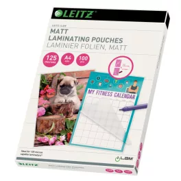   Leitz STANDARD meleglamináló-fólia, A4, 125 mikron, matt, 100db/cs