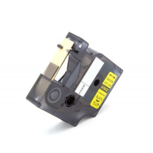 Utángyártott DYMO 18432 f.szalag 12mm x 5,5m sárga-fekete #S0718450