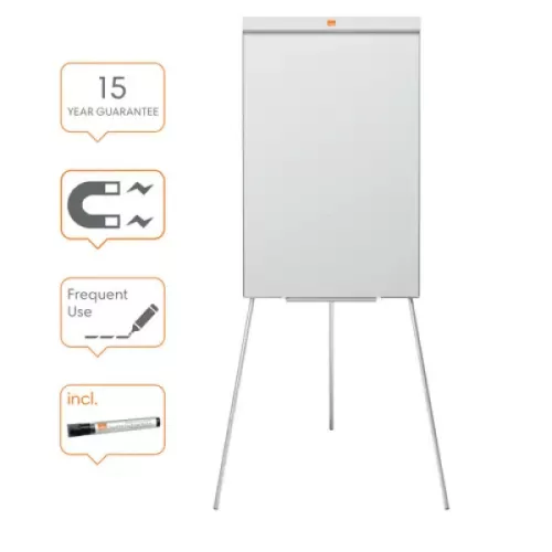 Nobo Impression Pro acél fehértábla és flipchart állvány, fehér