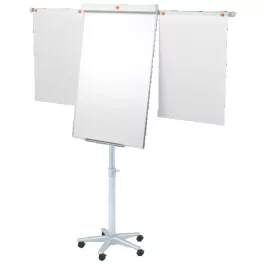   Nobo Impression Pro acél mobil fehértábla és flipchart állvány kihajtható karokkal, fehér