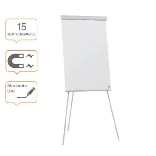 Nobo Essential fehértábla és flipchart állvány, fehér