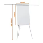 Nobo Essential fehértábla és flipchart állvány kihajtható karokkal, fehér