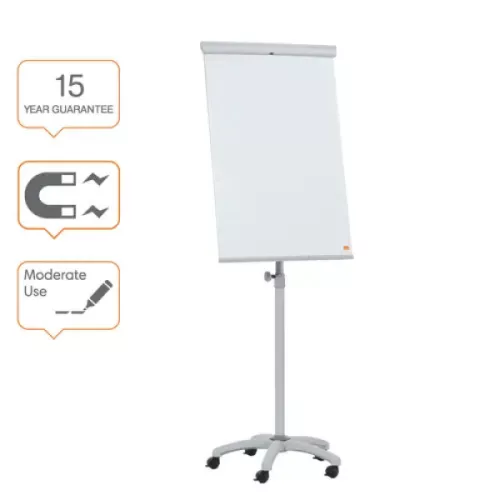 Nobo Essential mobil fehértábla és flipchart állvány, fehér