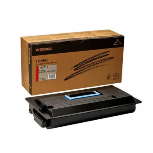 Utángyártott KYOCERA TK715 Toner 34000 oldal kapacitás INTEGRAL*