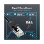 UGREEN Cat 6 U/UTP LAN kábel 3 m fekete NW102