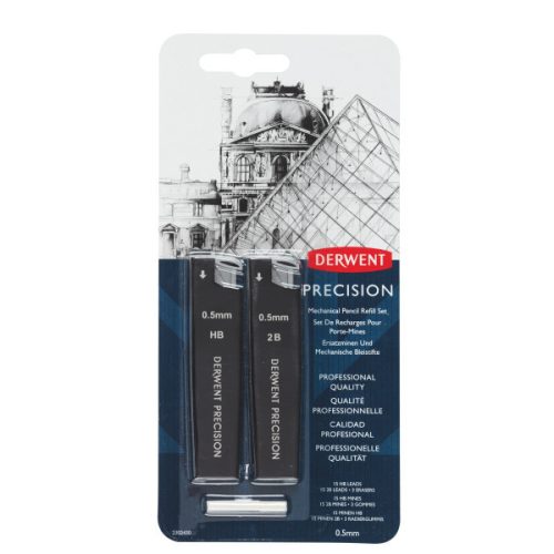 Derwent Precision grafitbél szett, 0,5 mm, HB, 2B