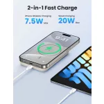 UGREEN 10000mAh mágneses vezeték nélküli powerbank bézs PB561