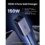 UGREEN 150W 4 portos GaN autós gyorstöltő EC706