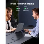 UGREEN USB-C - USB-C PD gyorstöltés kábel Space szürke 0.5 m L512