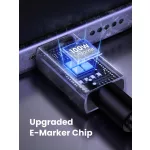UGREEN USB-C - USB-C PD gyorstöltés kábel Space szürke 0.5 m L512