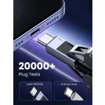 UGREEN USB-C - USB-C PD gyorstöltés kábel Space szürke 0.5 m L512