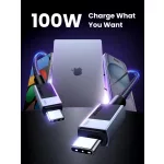 UGREEN USB-C - USB-C PD gyorstöltés kábel Space szürke 0.5 m L512