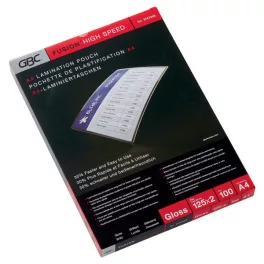   GBC High Speed Meleglamináló fólia, 125 mikron, A4, fényes, 100db