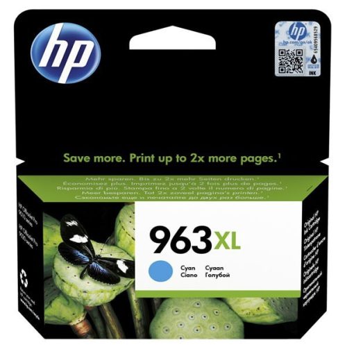 HP 3JA27AE Tintapatron Cyan 1.600 oldal kapacitás No.963XL Akciós