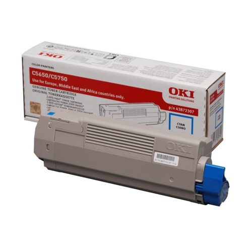 Oki C5650,5750 Toner Cián 2000 oldalra