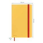 Leitz COSY Soft touch jegyzetfüzet (A5), meleg sárga, kockás