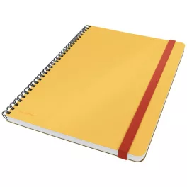   Leitz COSY Soft touch spirálfüzet (B5), meleg sárga, kockás