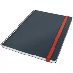 Leitz COSY Soft touch spirálfüzet (B5), bársony szürke, kockás