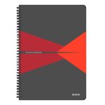 Leitz Office spirálfüzet PP borítóval, A4, vonalas, piros