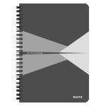 Leitz Office spirálfüzet PP borítóval, A5, vonalas, szürke