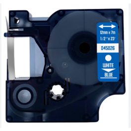 Utángyártott DYMO D1 45026 12mm x 7 m kék-fekete