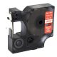 Utángyártott DYMO D1 45027 12mm x 7 m piros-fehér