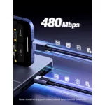 UGREEN USB-C - USB-C PD gyorstöltés kábel Space szürke 3 m L512