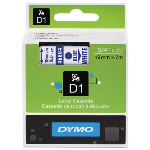 DYMO D1 45804 f.szalag 19mm x 7m fehér-kék