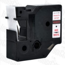   Utángyártott DYMO D1 45805 19mm x 7m fehér-piros #S0720850
