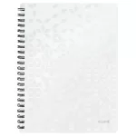 Leitz WOW spirálfüzet, A4, vonalas, fehér