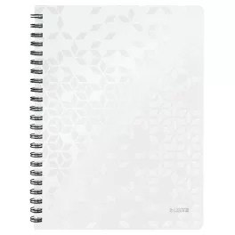 Leitz WOW spirálfüzet, A4, kockás, fehér