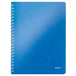 Leitz WOW spirálfüzet, A4, kockás, kék