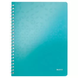Leitz WOW spirálfüzet, A4, kockás, jégkék