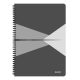 Leitz Office spirálfüzet karton borítóval, A4, vonalas, szürke