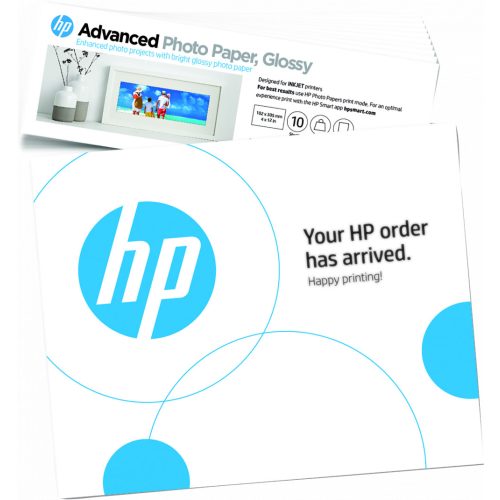 HP Advanced fényes fotópapír - 10 lap/10,2 x 30,5 cm 49V51A