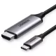 UGREEN USB-C - HDMI apa - apa kábel alumínium ház 1.5 m szürke fekete MM142