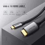 UGREEN USB-C - HDMI apa - apa kábel alumínium ház 1.5 m szürke fekete MM142