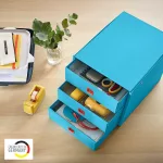 Leitz COSY Click&Store 3-fiókos irattároló, nyugodt kék